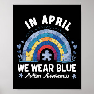 Póster En Abril Usamos Conciencia Sobre El Autismo Del Ar