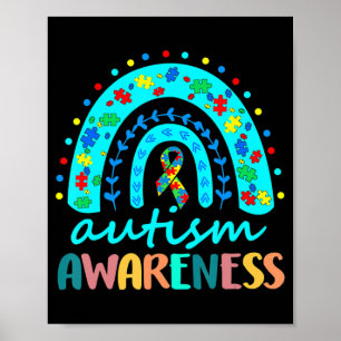 Póster En Abril Usamos El Autismo Azul, La Conciencia Del