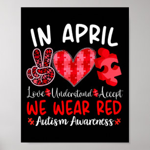 Póster En abril usamos rojo en lugar de rojo conciencia d