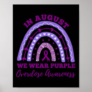 Póster En Agosto Usamos Conciencia Sobre La Sobredosis Mo
