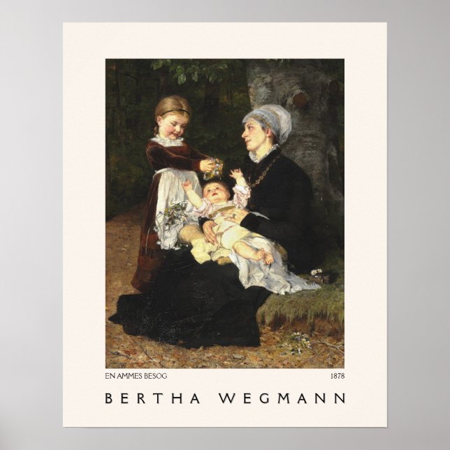 Póster En ammes Besøg Bella Artes Bertha Wegmann (Frente)