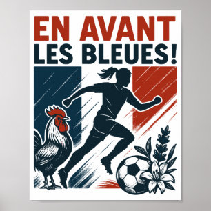 Póster En Avant Les Bleues – equipo femenino de fútbol de