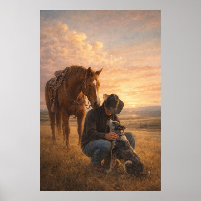Póster En buena compañía | Perro de caballo vaquero | Pós (Frente)