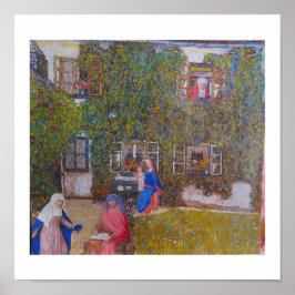 Póster En casa con la gente de la casa de Klimt
