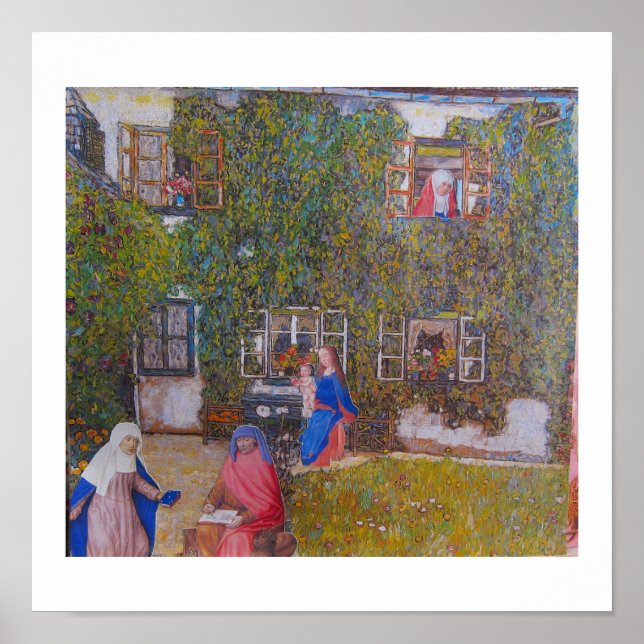 Póster En casa con la gente de la casa de Klimt (Frente)