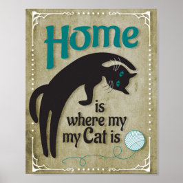 Póster En casa está mi gato