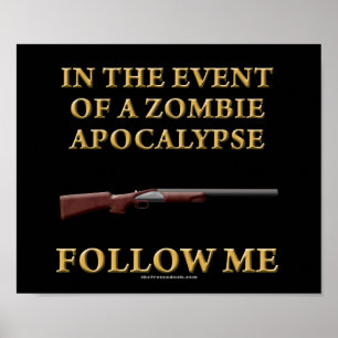 Póster En caso de apocalipsis del zombi