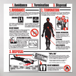 Póster En Caso De Poster De Ataques De Zombie