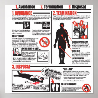 Póster En Caso De Poster De Ataques De Zombie
