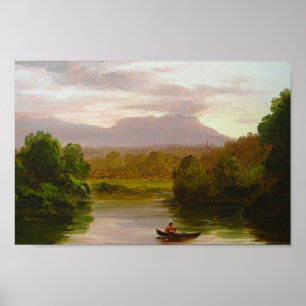 Póster En Catskill Creek, Sunset (Cole 1845-47)