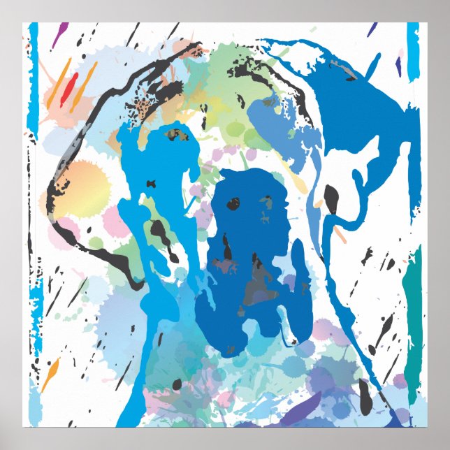 Póster en color "Gran Danés" (Frente)