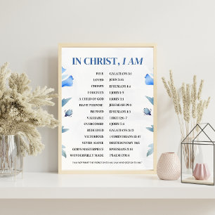 Póster En Cristo Yo Soy – Versículo de la Biblia de Ident