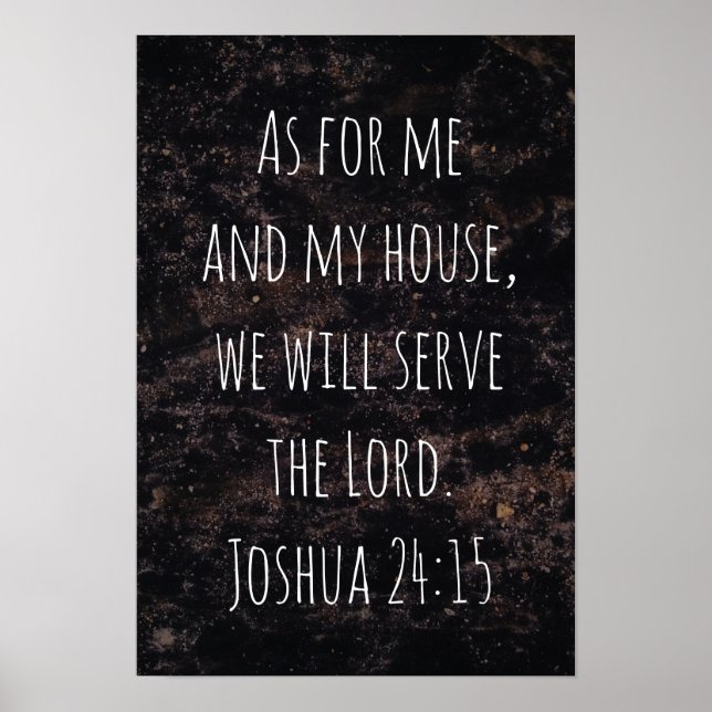 Póster En cuanto a mí y a mi casa abstracto negro (Frente)