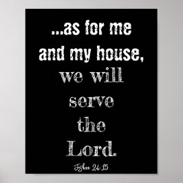 Póster En Cuanto A Mí Y A Mi Casa Serviremos Al Señor