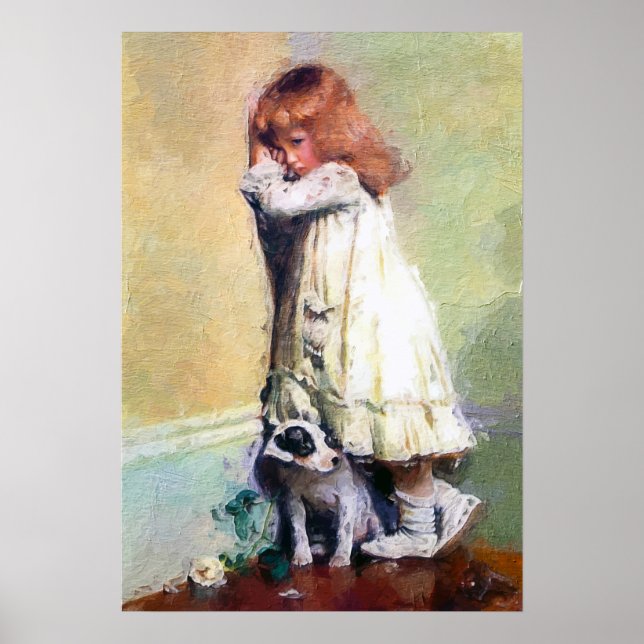 Póster En desgracia, obra maestra de pintura de aceite de (Frente)