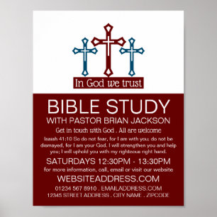 Póster En Dios confiamos, Crucifijo, clase de Biblia Cris