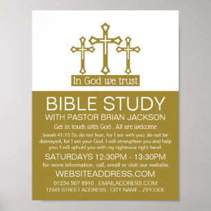 Póster En Dios confiamos, Crucifijo, clase de Biblia Cris