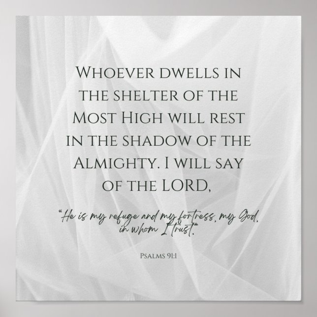 Póster En Dios, confiaré. (Frente)