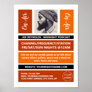 Póster En el aire - Podcaster Photo - Retro Podcast
