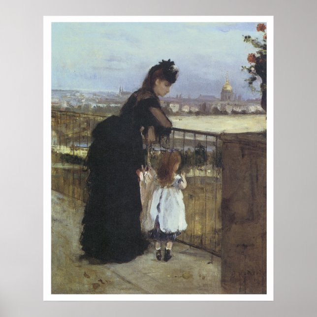 Póster En el Balcón, 1871-72 Berthe Morisot (Frente)