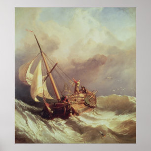 Póster En el banco de Dogger, 1846