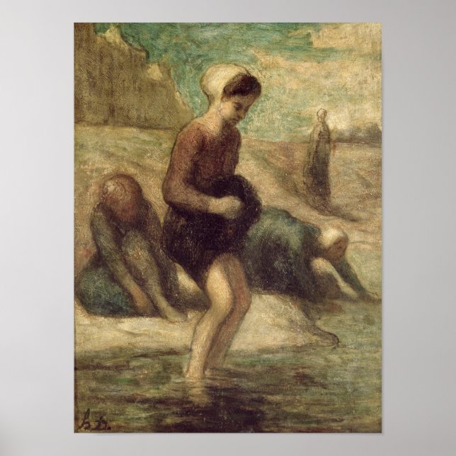 Póster En el borde del agua, c.1849-53 (Frente)
