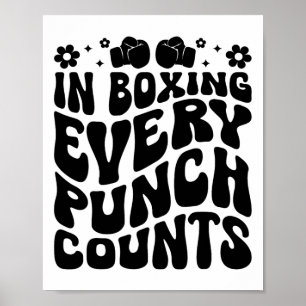 Póster En el boxeo cada golpe cuenta boxeador deportes at