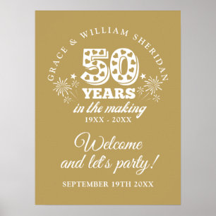 Póster En el cartel de bienvenida del 50 aniversario de M