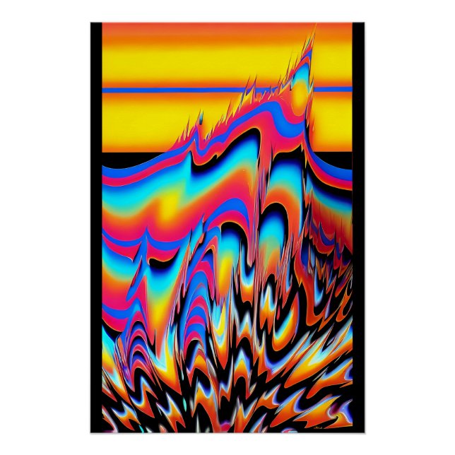 Póster En el Destello Encabezado de Formas Sintéticas - K (Anverso)