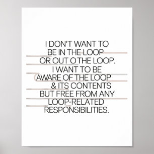 Póster En El Diseño De Conciencia De Loop Para Casual Con