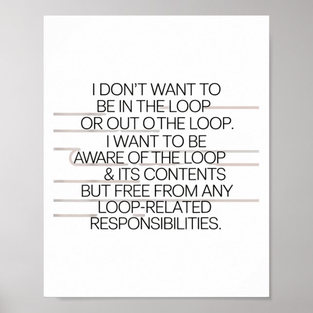 Póster En El Diseño De Conciencia De Loop Para Casual Con (Frente)