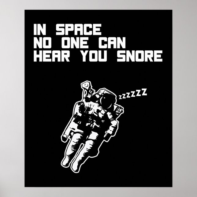Póster En El Espacio Nadie Puede Oír A Usted Snore (oscur (Frente)
