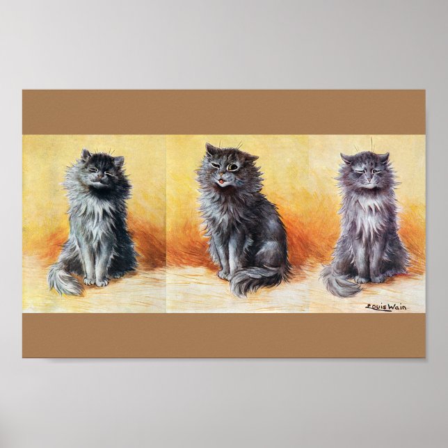 Póster En El Espectáculo Del Gato, Louis Wain (Frente)