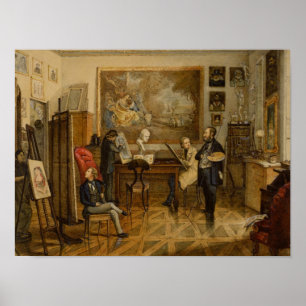 Póster En el estudio de Miklos Barabas