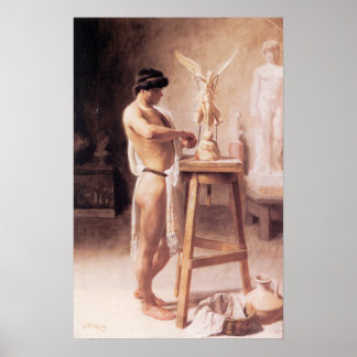 Póster En el estudio del escultor