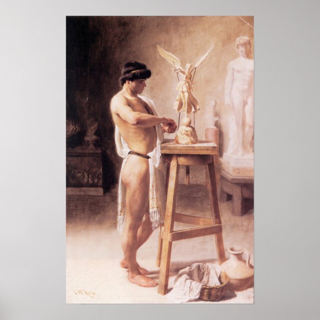 Póster En el estudio del escultor (Frente)
