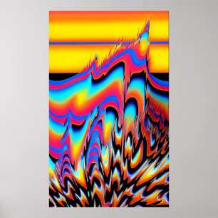 Póster En el flash panned de formas sintéticas - Ken Gage