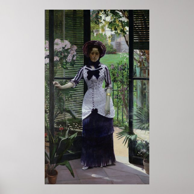 Póster En el Greenhouse, 1881 (Frente)
