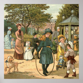 Póster En el Ilustracion Park Vintage