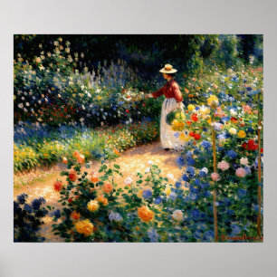 Póster En el jardín