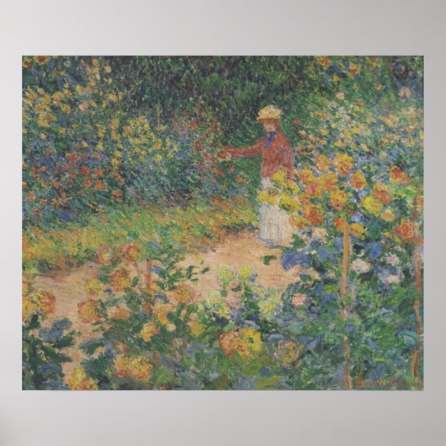 Póster En el jardín - Claude Monet - c1895 (Frente)