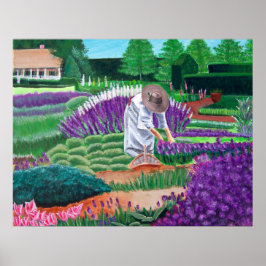 Póster En el Jardín de los Sueños Lavender Jardín Poster