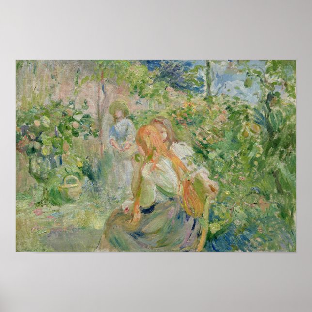 Póster En el jardín de Roche-Plate, 1894 (Frente)