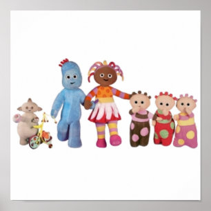Póster En el jardín nocturno igglepiggle upsy daisy makka