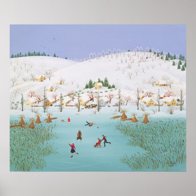 Póster En el lago congelado de 1987 (Frente)