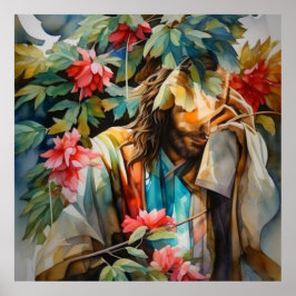 Póster En El Lugar Secreto, Jesús Oraba Por El Mundo