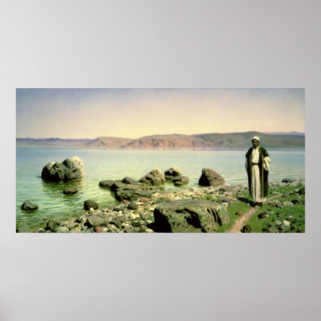 Póster En el mar de Galilea, 1888 (Frente)