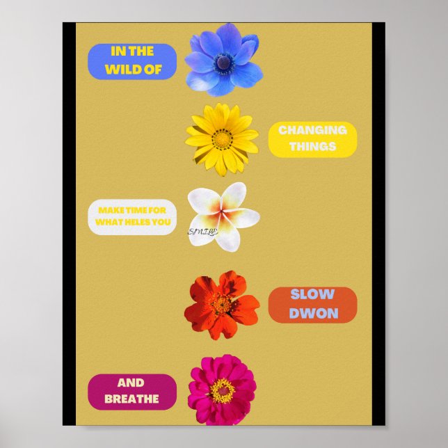 Póster En el medio de cambiar las cosas. POR SMILE (Frente)