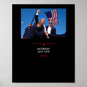 Póster En el mitin de Donald Trump en Pensilvania 