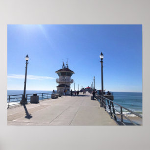 Póster En el muelle, Huntington Beach, California